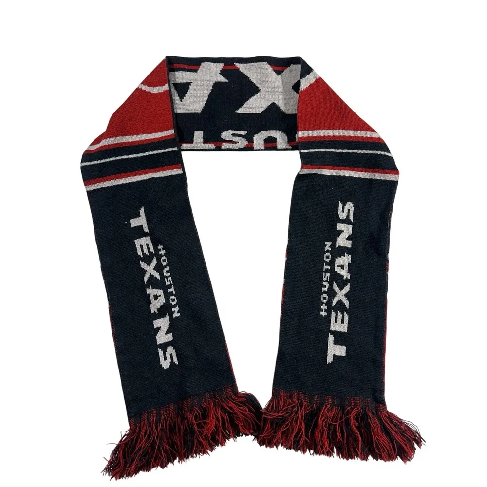 NFL Houston Texans Scarf Red, White, and Navy Blue Winter Knit